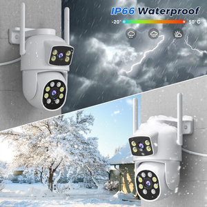 Cámara Domo ICsee 8MP 4K para Exteriores, Doble Lente, IP66 Impermeable, CMOS, H.265, Detección Humana, Visión Nocturna, Audio Bidireccional, Seguridad - Product Image 2