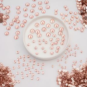 Blossom YAXI 6mm Cuentas de diamante de resina epoxi con forma de <span class=keywords><strong>rosa</strong></span> y melocotón, con orificio central, para coser, dijes de nota musical, accesorios de joyería 262-6 - Product Image 3