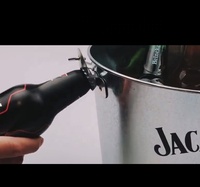 Seau à glace galvanisé pour bière, Logo personnalisé de qualité supérieure en étain métallique