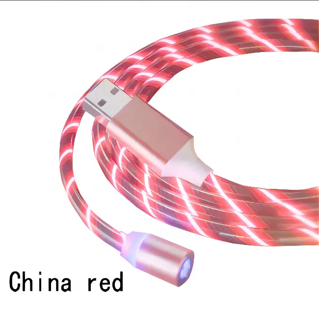 2023 Hot Sale Magnetic Luminous Lamp 2.4A Charging Cable 3 In 1 Data Line Mini IOS Lightning Light New Design C Type Usb C