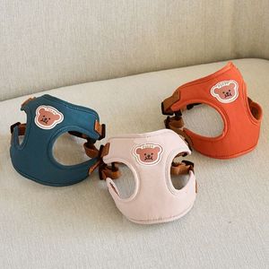 <b>Cute</b> <b>Bear</b> Design Adjustable Dog Harness and Leash Set | Breathable Soft Vest Harness for Small Dogs Puppies Outdoor Walking - Product Image 4