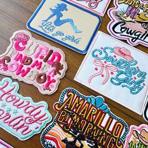 Bulk Order Twill Custom Manufacturer West Cowboy Laser Cut Border <b>Sew</b> <b>on</b> Badge <b>Patch</b> Embroidered <b>Patch</b> for Clothing/Hat - Product Image 3