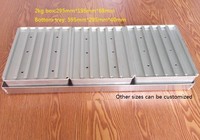Conteneur rectangulaire en aluminium de 2 kg, compatible micro-ondes et congélateur, avec couvercle, pour le stockage de calamars, fruits de mer et autres aliments