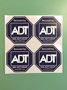 Pegatinas reflectantes para el hogar, pegatinas <span class=keywords><strong>de</strong></span> señal <span class=keywords><strong>de</strong></span> <span class=keywords><strong>seguridad</strong></span> con relieve personalizado americano, ADT - Product Image 6