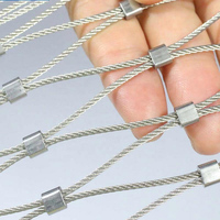 Maille de câbles en acier inoxydable architecturale, filet métallique flexible pour la décoration de façades de bâtiments et les cloisons intérieures