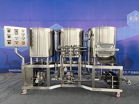 Brasserie à trois cuves à chauffage électrique de 100l, 200l, 300l, 500l, cuve de brassage, bouilloire à bière, réservoir à tourbillon, pot de brassage de bière