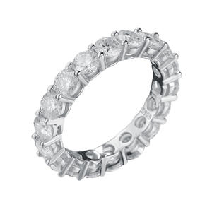 Bague unisexe en argent sterling avec moissanite ronde à 30 points, entièrement sertie de diamants, simple, légère et luxueuse, cadeau <span class=keywords><strong>d</strong></span>'anniversaire - Product Image 5