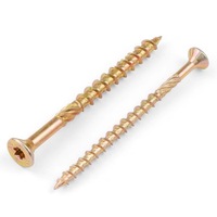 Premium Metric Self-Tapping Countersunk Torx Steel Wood Screws Yellow Zinc Plated Chipboard Fasteners