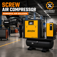 Compresseur d'air à vis intégré 37 kW avec réservoir et sécheur 4 en 1, industriel, pour équipement CNC et d'automatisation
