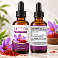 Fournisseur d'usine OEM Marque Privée Teinture de Safran Sans Alcool Extrait de Fleur de Safran en Gouttes Liquides Favorisant la Relaxation pour Femmes