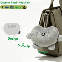 Porte-clés personnalisés en peluche en forme d'animaux, breloques en peluche en gros, jouets en peluche personnalisés