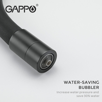 Robinet de cuisine Gappo avec filtre à col flexible en acier noir de toutes sortes, G4398-36