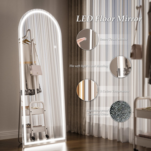 스마트 아치형 LED 전신 거울, 대형 조명 화장대 거울, 모던 벽걸이 프레임리스 HD - Product Image 3