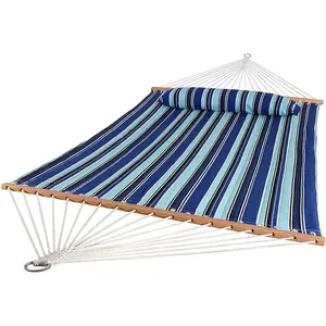 Multi Color Hoge Kwaliteit Gewatteerde Hangmat Kleurrijke Indoor Outdoor Strepen Hangmat Zachte Hangmatten Met Kussen