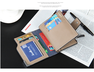 Tốt Nhất Tối Giản Thăng Hoa Phía Trước Túi Trifold Zip Màu Đen Mát PU Da Sang Trọng Thẻ Tín Dụng Ví Cho Nam Giới Chất Lượng Cao - Product Image 6
