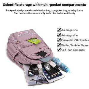 Sac à dos scolaire Kawaii pour filles grand sac de voyage imperméable portable Mochilas Escolares Teens College Students avec dessin animé - Product Image 5