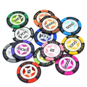 Jetons de poker en argile avec logo, faits à la main, pour fêtes, emballage et design personnalisés, 40*3.3cm, pour usage universel - Product Image 1