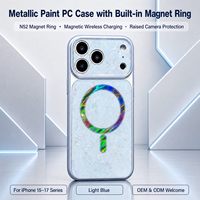 Coque rigide en PC effet nacre OEM, 6 couleurs au choix, chargement magnétique par aspiration, anti-chute pour iPhone 17, 17 Pro, 17 Pro Max, 18, 18 Pro, 18 Pro Max