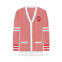 OEM personnalisé grec Sigma Gamma Rho sororité 1922 brodé Zig Zag tricoté collège Cardigan pull en coton attirail grec