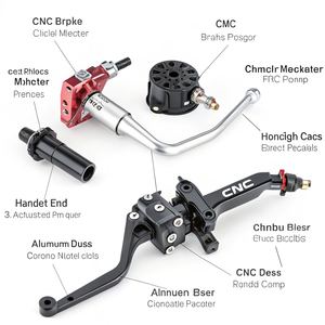 Service d'usinage CNC de précision pour pièces de moto, levier de frein en aluminium, accessoires de maître-cylindre d'embrayage - Product Image 2