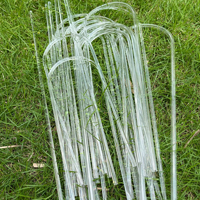Jbambs Modèle AT016 Treillis pour plantes en acrylique transparent robuste en forme de U, anti-pourriture, 8 pouces, support solide pour jardin