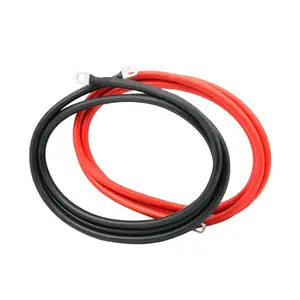 2AWG 4AWG 6AWG Battery Cable Pure Copper Battery Inverter Cables with Lugs Both Ends Power Inverter Wire Set