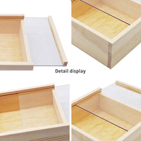 Handgemachte Geschenk box aus Kiefernholz mit transparentem Acryl deckel Benutzer definierte Holz verpackung in natürlicher Farbe für Candle Craft Photo Frame