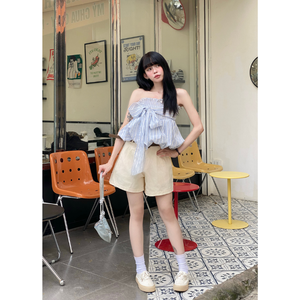 Shorts de course pour femmes au meilleur prix, couleur unie, taille haute, 100% coton, service OEM, fabriqué en usine au Vietnam, échantillon gratuit - Product Image 1