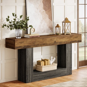 Tribesigns 63" <strong>Console</strong> <strong>Table</strong> Farmhouse 2-Tier Entryway <strong>Table</strong> with Base Behind Couch <strong>Table</strong> <strong>for</strong> Living Room Hallway Foyer - Product Image 1