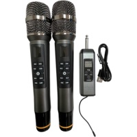 Microphone sans fil UHF professionnel JINJUE JU326 avec ECHO, micro portable de haute qualité pour scène, karaoké, église