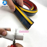 Protector de Cables de Goma Personalizado para Puerta de Garaje, Cubre Cables de Piso de 3 Canales, Protector de Cables de Goma para Hogar, Oficina y Exteriores