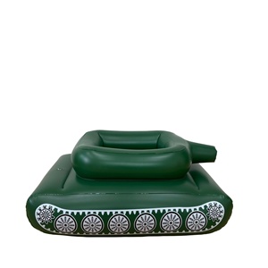 Bouée <span class=keywords><strong>gonflable</strong></span> populaire en forme <span class=keywords><strong>de</strong></span> tank, jouet flottant pour enfants et adultes, pour jeux aquatiques en piscine, lit flottant type hovercraft - Product Image 2