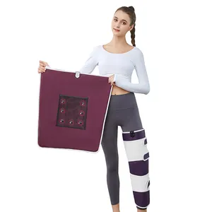 OEM t1-1 adjustable temperature and force multi functional heated massage belt for legs and knees