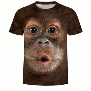 Camiseta Casual para Hombre con Estampado Digital 3D de Mono Orangután, Camisetas de Manga Corta - Product Image 2