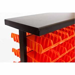 Estante Móvil de Doble Cara con Ruedas para Contenedores, Estantería de Hierro Ecológica para Almacenamiento en Almacén, Embalado en Cartón - Product Image 4