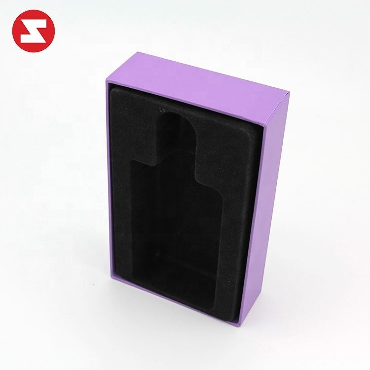 Boîte de rangement en papier pour bijoux, estampage à chaud, paillettes, floquées, emballage de cosmétiques, boîte de rangement