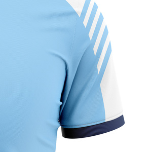 Camiseta Deportiva HEALY con Cuello de Botones Tipo Polo, Franjas Llamativas en Ambos Mangas, Uniforme Deportivo de Verano para Equipo - Product Image 4