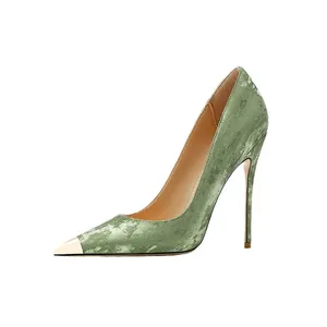 Tacchi Alti in Stile Cinese, Nuova Tendenza di Moda, Stiletto a Punta Verde con Cheongsam, Scarpe da Donna - Product Image 5