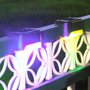 HDH Huidahong Solar Staircase Lights <b>Outdoor</b> Waterproof LED Railing <b>Step</b> Wall Fence Lights <b>for</b> Garden - Product Image 4