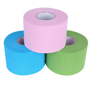 Venta al por mayor de fábrica, rollos de tiras de papel de cuello de peluquero desechables para salón, 100% pulpa de madera, 10x33cm, peluquería profesional de moda blanca - Product Image 2