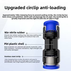 Connecteur rapide de tuyau d'air en PU <span class=keywords><strong>joint</strong></span> bout à bout en plastique droit pneumatique pour raccords 4/5/6/8/10/12/14/16 - Product Image 6