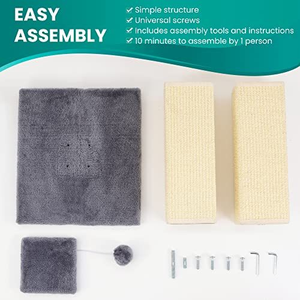 Kangdarpet tiang penggaruk kucing pasang dinding untuk anak kucing dewasa, bantalan garuk kucing Sisal, penggaruk untuk kesehatan kucing - Product Image 4