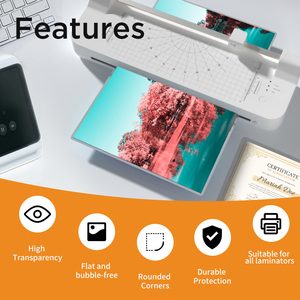 Pellicola per laminazione a caldo 3mil 5mil, formato <span class=keywords><strong>9</strong></span> x 11,5 pollici, opaca trasparente morbida a 3 strati, fogli per laminatrice formato Letter, Vietnam - Product Image 3