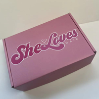 Maßgefertigte Rosa Geschenkverpackungsboxen mit Logo Abbaubare Logistik-Faltschachteln und Versandboxen für Kleidungsverpackungen