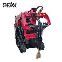 Mini-chargeuse compacte sur chenilles en caoutchouc durable avec hydraulique auxiliaire pour les entreprises de location
