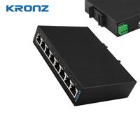 Commutateurs Ethernet industriels KRONZ 8 ports Gigabit 10/100Mbit/s non gérés IP40 Rail DIN État neuf pour l'Internet des objets