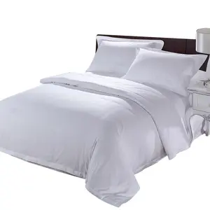 Nantong Hotel Linen supplier White hotel Bedding Set 100% Cotton hotel linen supply