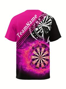 MARKAKRALI personalizzabile Design vivace rosa t-shirt sublimazione accite dardo Pattern Print per la squadra e lo stile personale - Product Image 5