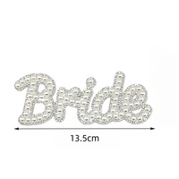 Offre Spéciale : Patchs Personnalisables en Strass et Perles pour Mariée, Lettres Diamantées Brodées, Accessoires de Mariage pour Chapeaux en Toile