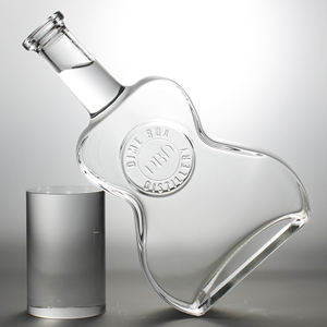 Bouteille de vodka, gin, rhum, whisky, tequila, liqueur, <span class=keywords><strong>alcool</strong></span> en verre de qualité alimentaire, forme de guitare personnalisée, super flint, haute qualité - Product Image 2